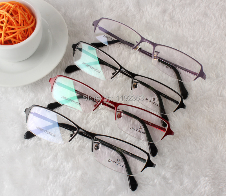 Women titanium eyeglasses frame half rim glasses optical frame for prescription glasses fashion eyewear for women  brand 2015