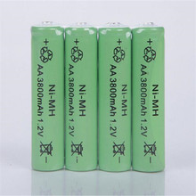 10/Lot Free shipping AA 3800mAh 1.2 V Quanlity Rechargeable Battery AA NI-MH 1.2V Rechargeable 2A Battery Baterias Batteries
