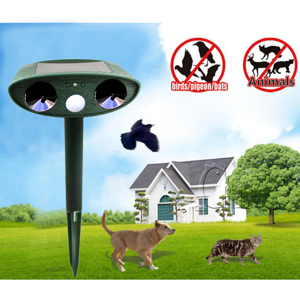Ultrasonic Solar Cat Repeller Chaser Garden Animal Scarer Deterrent Repellent UD Ultrasonic Solar Cat Repeller Chaser Garden Animal Scarer Deterrent Repellent UD
