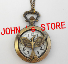 Freeshipping wholesale 20pcs/lot hunger games pocket watches necklace Dia47mm CAFGL05
