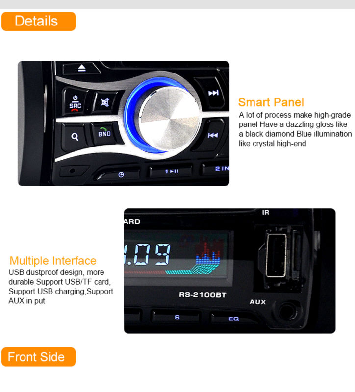 2016 New 12V Car CD DVD Player Stereo FM Radio MP3 Audio Player Support Bluetooth Phone with USB/SD MMC Port In-Dash 1 DIN 2100 2016 New 12V Car CD DVD Player Stereo FM Radio MP3 Audio Player Support Bluetooth Phone with USB/SD MMC Port In-Dash 1 DIN 2100