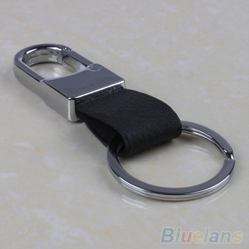 New Fashion Leather Strap Keyring Keychain Key Chain Ring Key Fob 2K8E