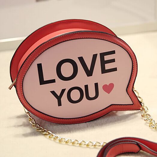 Cute circular letter shape bags playful shapes chain bag original design Clutch ride the tide of