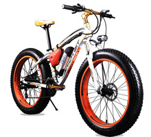 New Bike 36V* 350 Watt Lithium Battery Electric Snow Bike Road Bicycle SHIMAN0 24 Speeds Mountain Bike Electric Bicycle Orange