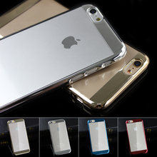 Роскошные золотые гальванизируйте линейный EX ясно чехол для Iphone 6 6 S 4.7 дюймов прозрачный твердый переплет для Iphone 6 S 6 телефон сумка обложки