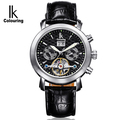 Mens Automatic Mechanical Diver Watch Luxury Sapphire Multi Functional Genuine Leather Strap Tourbillon Calendar Self Wind