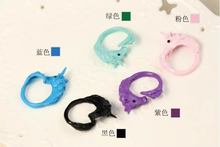 2015 Candy Colors Lovely Adjustable Enamel Horse Party Ring Aneis Unicorn Cavalo Finger Rings For Women