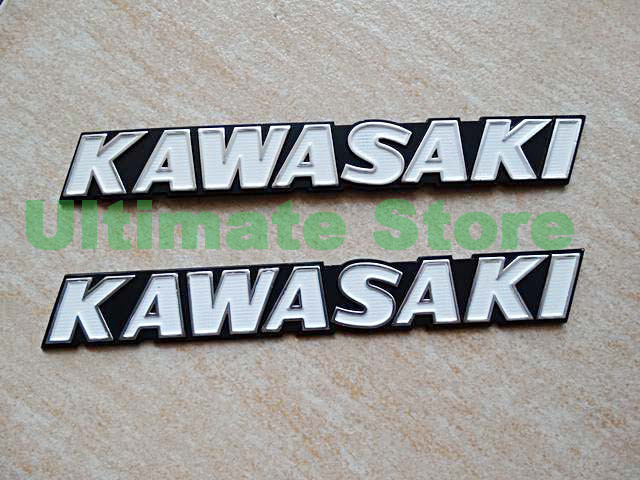 Chrome Custom Motorcycle Metal Oil Fuel Gas Tank Badge Emblem Fairing Decal Sticker For Kawasaki Decoration DIY