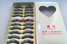 Free Shipping 100 Handmade 10Pair Thick Long False Eyelashes Mink Eyelash Eye Lashes Voluminous Makeup