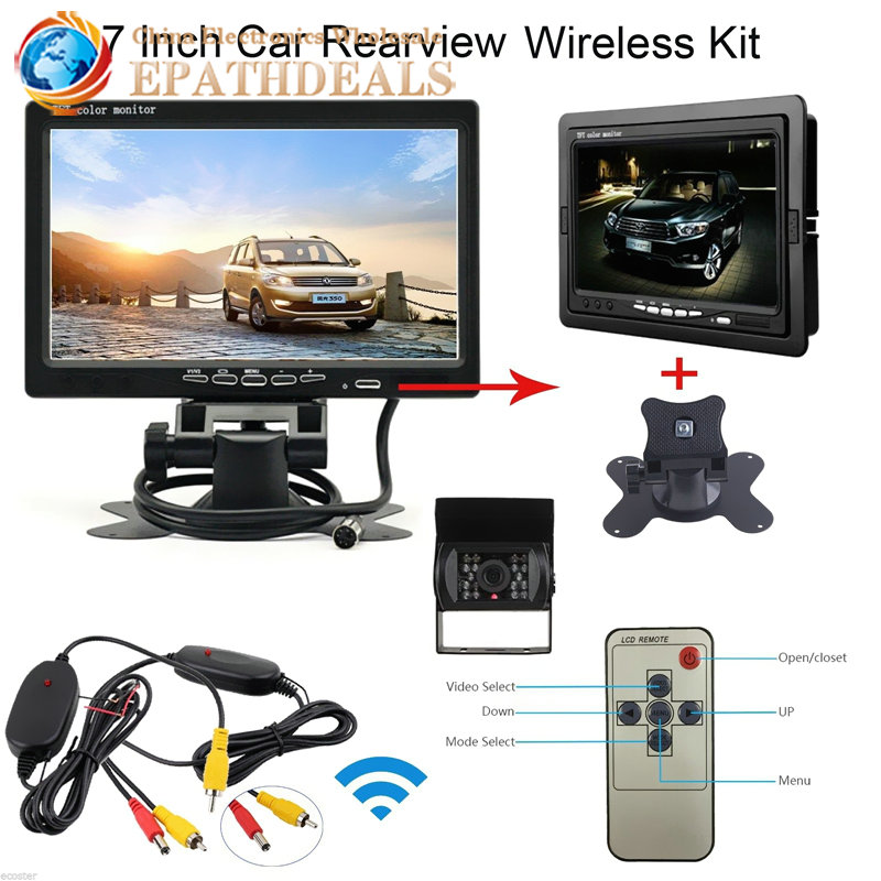 12 / 24V Car IR Rear View Wireless Backup Camera Kit + 7 12 / 24V Car IR Rear View Wireless Backup Camera Kit + 7
