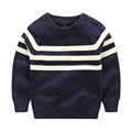 2016 Spring Autumn Boys Black And White Striped Cotton Long Sleeved Sweatshirts Handsome Kid Knitting Cardigan