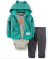 Smart Luxury Free Shipping 2016 New Carter clothing pants striped jacket winter three boys personality suit