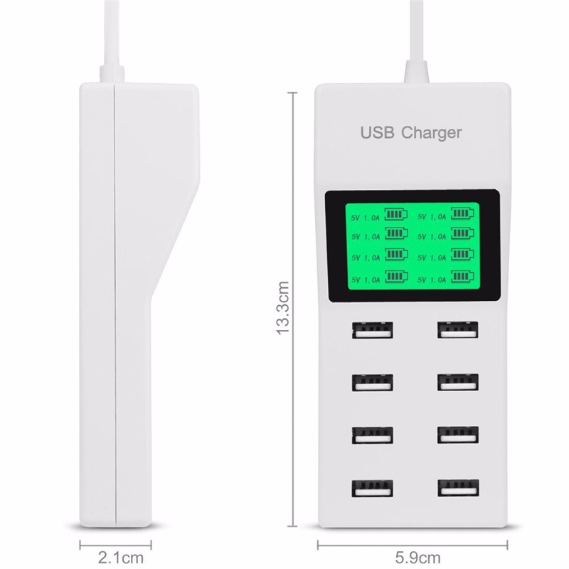 US-EU-UK-Multi-8-Usb-Ports-Charger-with-Lcd-Screen-Dc-Voltmeter-Smart-Wall-Charger-for-Yotaphone-2-Doogee-X5-S6-18650-Cell-Phone (3)