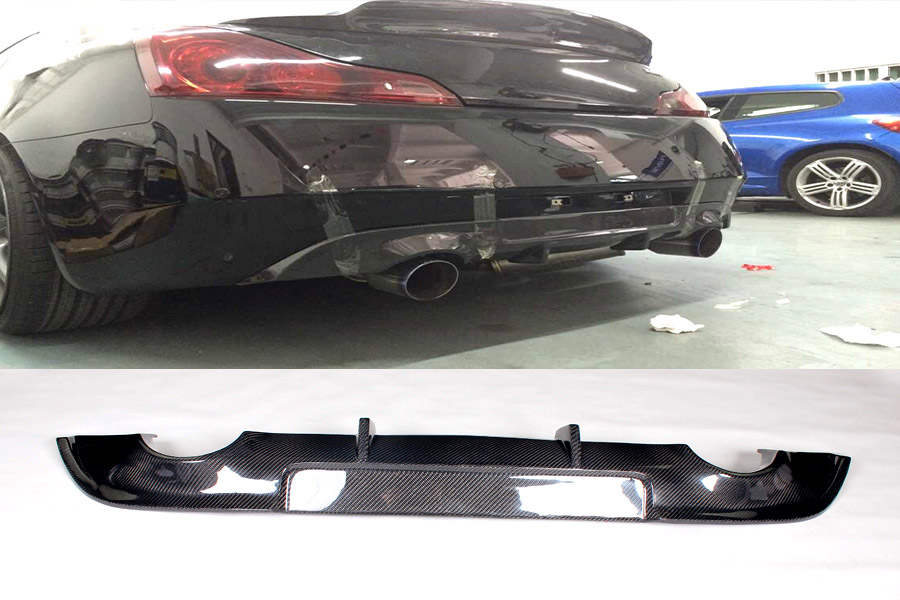 G37JCstylecarbonfibercarreardiffuserlipforinfinitiG372Door