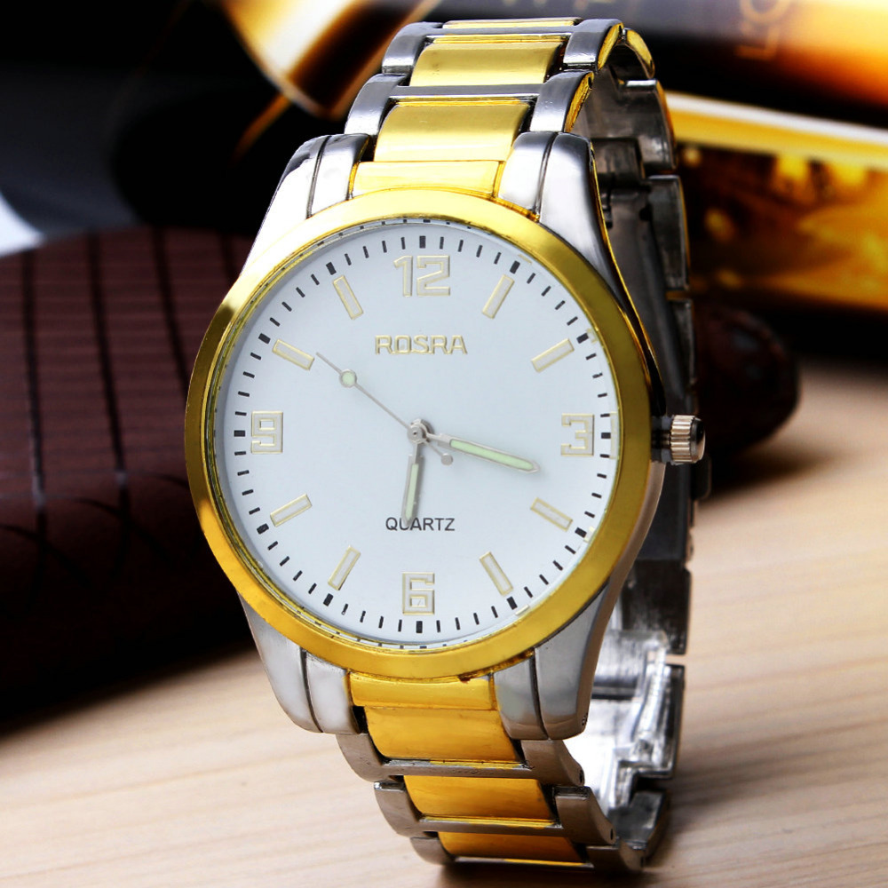 Hot sale men full Stainless Steel watches Fashion Sports Quartz Wrist Watch Wholesale Gold And Silver