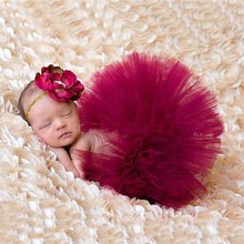 2016 NEW 4 Colors Newborn Tutu Skirt With Matching Flower Headband Stunning Newborn Photo Prop Girl Tutu Skirt TT001