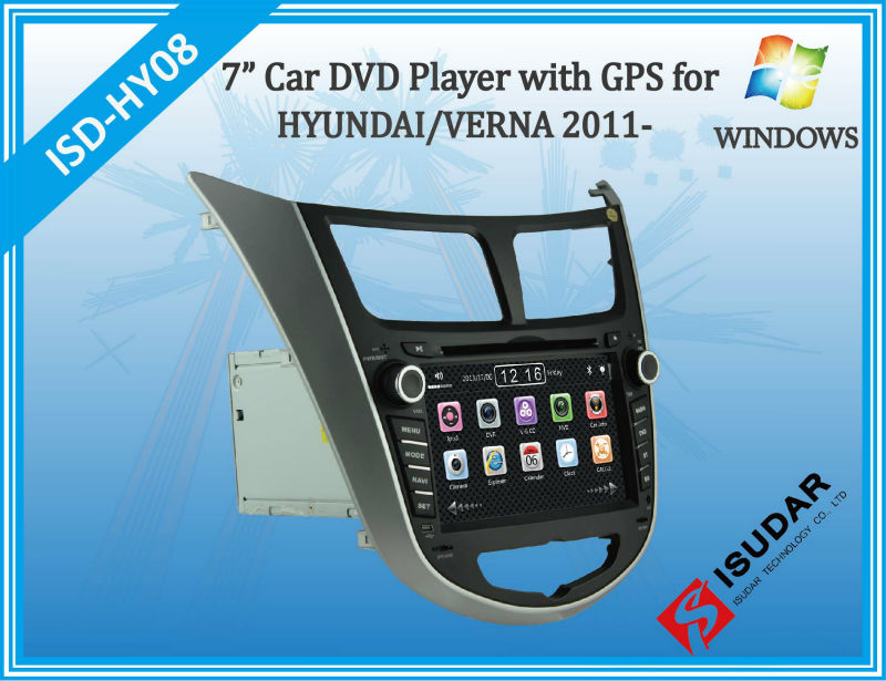   7  dvd-  HYUNDAI / Verna / I25 / Solaris 2011 -  3   gps-rds BT  1080 P Ipod  