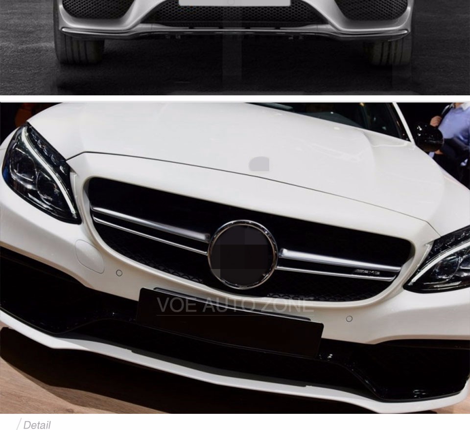 2015 2018 W205 変更に Amg スタイル Amg ロゴシルバーフロントグリルグリルメルセデス