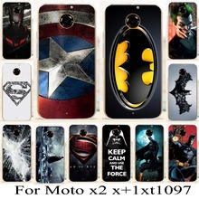 For Motorola Moto X 2nd Gen X2 X+1 XT1095 XT1097 Super man batman logo painting skin hood cover cool phone case cellphone cover