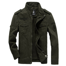 German Air Force One Fall And Winter Clothes Men’s Bomber Jacket Stand Collar Cotton Plus Size Military Jacket Outerwear A621