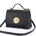 Fresh Simple Flap Small Bag Women Japan Style Trendy Twist Lock Small Hand Bag Fashion All