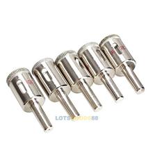 LS4G 5pcs Round Shank 20mm Tile Glass Diamond Tipped Hole Saw Cutter Metal Tool