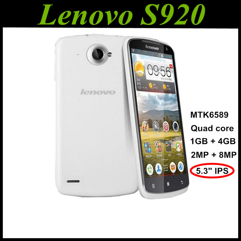  Original Lenovo S920 mobile phone MTK6589 Quad Core 5 3 IPS 1G RAM 4G ROM