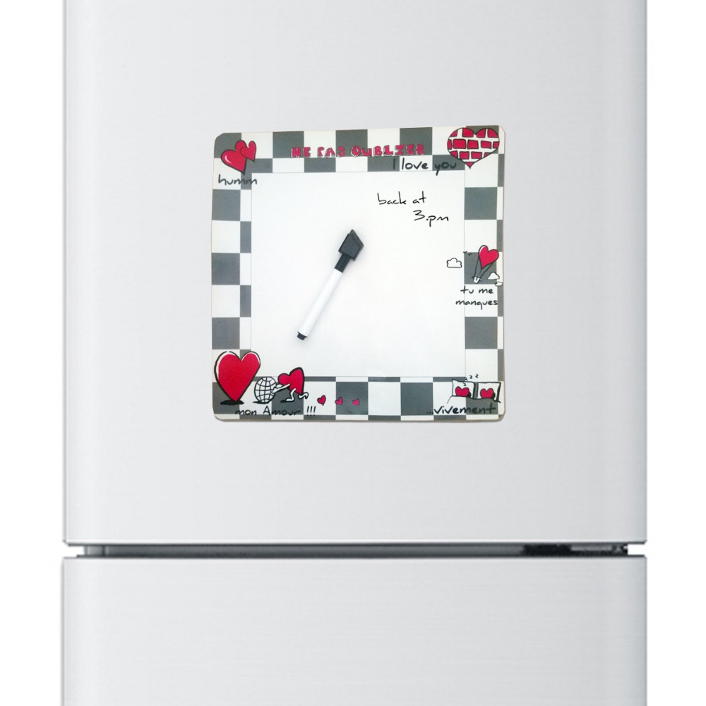 3pcs/lot heart love Print Custom creative magnet board fridge magnet message board  refrigerator decorative magnet sticker board