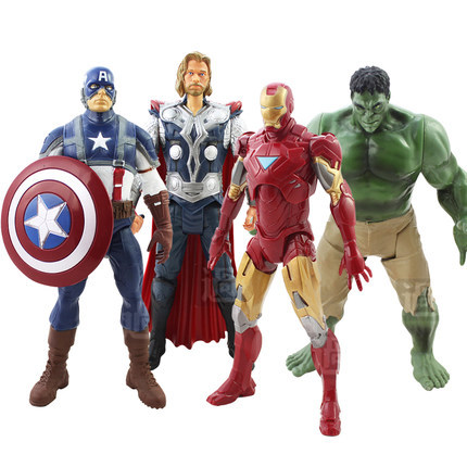 2015 the new avengers alliance Iron man, the incredible hulk thor captain America Can boy toys licensed moving pair model