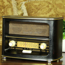 FREE SHIPPING Portable Radio am fm Wooden Vintage Radio Antique Desktop Radio mp3