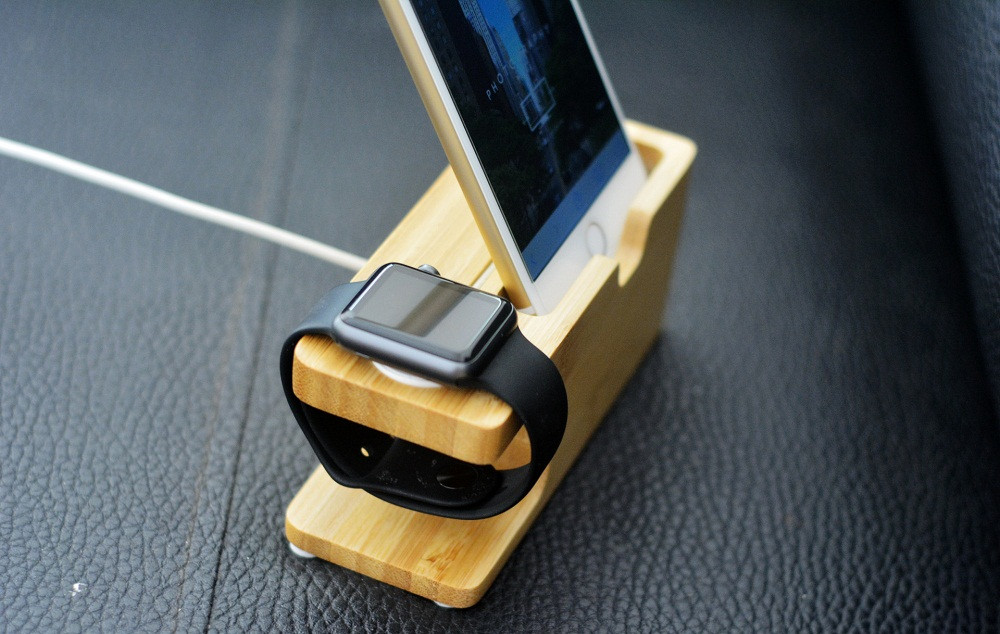 New Portable Universal Wooden Phone Holder Watch Stand Holder For