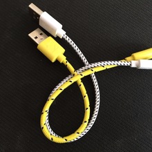NEW original quality short 20cm Braided nylon Wire 8 pin USB Cable Sync Woven Charging Charger