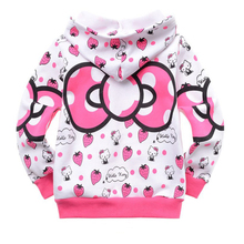 Retail 1pcs 1lot cartoon clothes girls sweater 100 cotton sweater girls clothing hoodie free shipping
