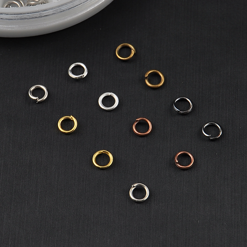 Tone 4mm Circle Open Jumping Rings Findings 3D Nail Art Decorations Jewelry Charms Pendants Connect DIY