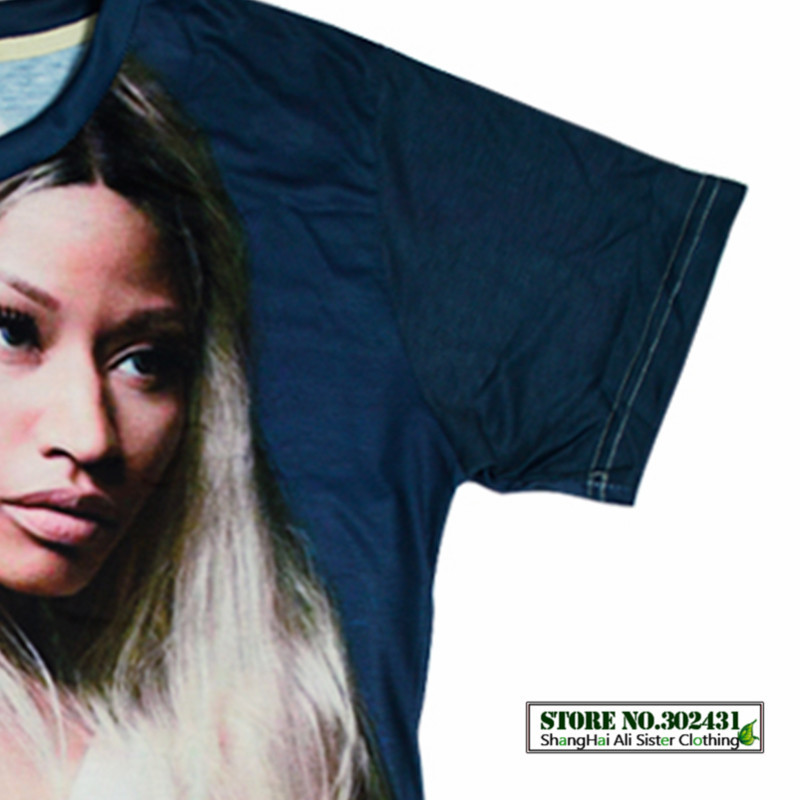 Alisister   Nicki Minaj t    3d harajuku   camisetas  v-   