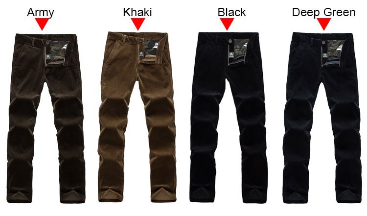 2015 Brand AFS JEEP Men Corduroy Pants Autumn Spring Fashion Casual Pants Design High Quality Cotton Mens Slim Pants Size 30~44 (4)