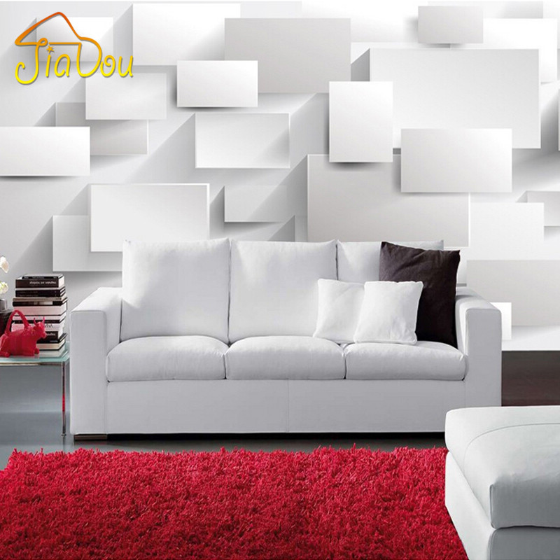 Modern 3D Large Mural Living Room Wallpaper Box 3D Cube Wallpaper Murals Living Room Sofa Bedroom TV Backdrop 3D Mural Wallpaper