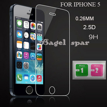 For iphone 5 Tempered Glass for iphone 5 Screen Protector for iphone 5s Glass 9H2.5D 0.26mm Tough Screen Film for iphone 5 Glass