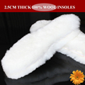 1 Pair Free Shipping Winter Snow Boots 100 Genuine Sheepskin Wool Felt Insoles Foot Warming 2