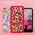 2 Frame 1 Back Cover Frosted Feel Plastic Phone Case for IPhone 6 plus Fashion Cartoon