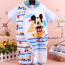 2016 0-18 months Baby Romper Girl Boy cartoon Summer Short Sleeves Infant Outfit Sport Suit Newborn Baby Clothes newborn