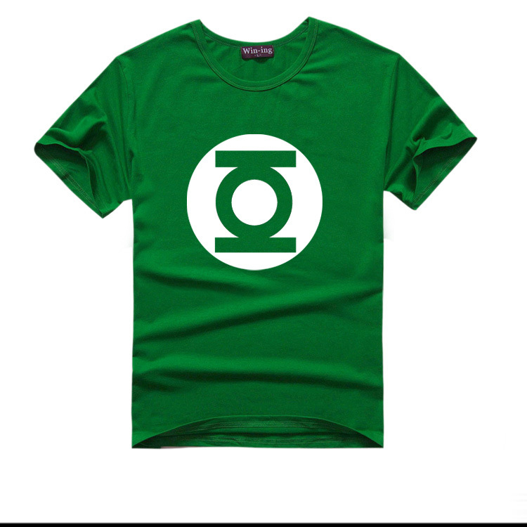 The Big Bang Theory T shirt Sheldon Cooper super hero green lantern the flash cosplay t