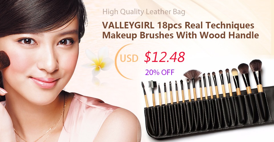VALLEYGIRL 18pcs Real Techniques Makeup Brushes With Wood Handle960x500