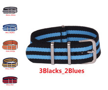 Caliente venta pulseras de Nylon 20 mm correa de reloj de correa militar del ejército Homme Femme estilo correa del reloj