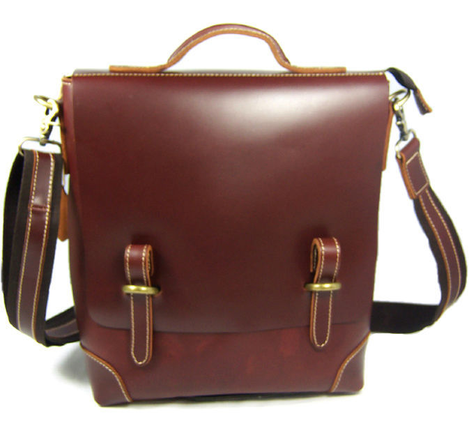 Wholesale&Retail High Class Fashion Men's  100% Full Grain Bull Real Leather Shoulder Bag Messenger Sling Bag Briefcase