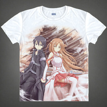 Sword Art Online T-shirts kawaii Japanese Anime tshirt Manga Shirt Cute Cartoon Kirito Kazuto Cosplay shirts 37161946984 tee 170