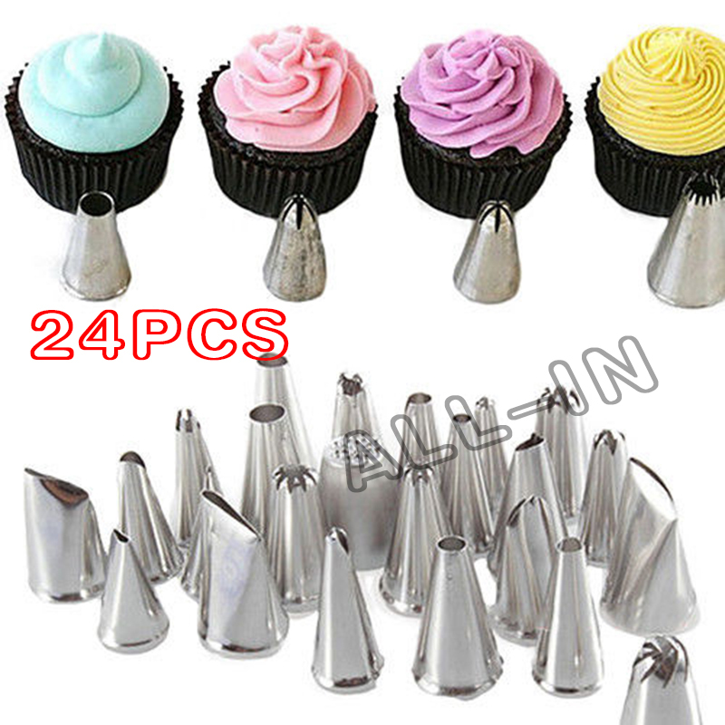 Aliexpress.com : Buy 24 Style Icing Piping Nozzles Tips ...