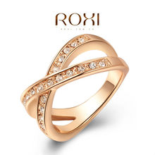 Roxi Fashion Royal Women’s Jewelry High Quality Classic Elegant Ring Rose Gold Plated Top Rich Austrian Crystals