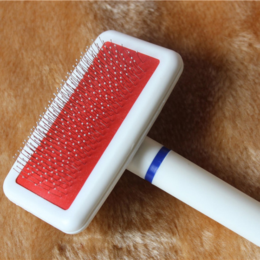 Free Shipping Red Puppy Cat Hair Grooming Slicker Comb Gilling Brush Quick Clean Tool Pet Brand
