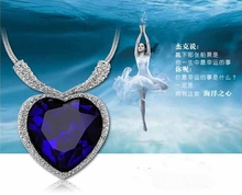 Titantic Heart Of Ocean Love Fashion Crystal Necklaces For Women 2015 Pendant Necklace Jewelry Short Necklace